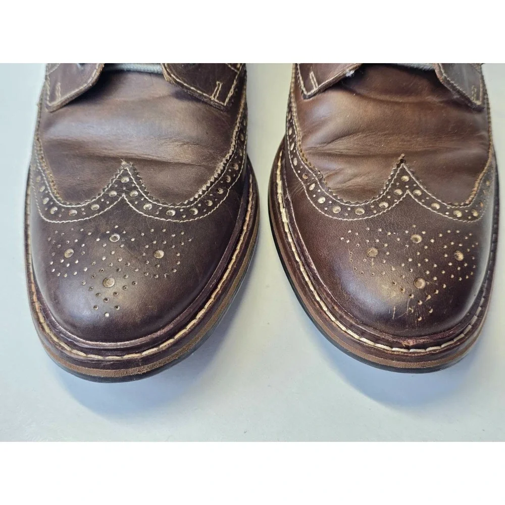 Cole Haan Men's Boots Size 8 M Brown Leather Chukka Oxford Wingtip Lace Up Shoes